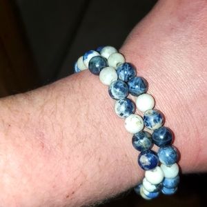 Blue Sodalite stone handmade bracelets.